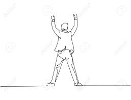 Drawing a person may sound difficult but it s really a simple process if you approach it systematically. One Single Line Drawing Of Young Happy Business Man Standing Royalty Free Cliparts Vectors And Stock Illustration Image 150419804