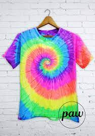 Follow the instructions on the soda ash packaging; Glow In The Dark Shirts Neon Rainbow Tie Dye Unisex T Shirt P A W