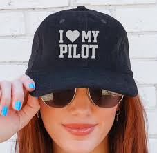 Embroidered Pilot Wife Gift Corduroy Hat Airline Pilot Wife Gift Cap Funny  Flight Lover Hat Flight Gift for Pilot Wife Aviation Pilot Wives
