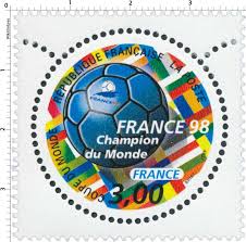 Grâce aux archives personnelles de marc fréjean, revivez en exclusivité le sacre de l'équipe de france en 1998 vécu de l'intérieur par aimé jacquet. Timbre France 98 Coupe Du Monde Champion Du Monde France Wikitimbres