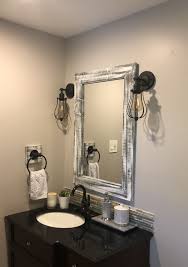 Gray Whitewash Mirror Wood Framed Mirror Rustic Wood Mirror Bathroom Mirror Wall Mirror Vanity Mirror Wood Framed Mirror Wood Mirror Wood Mirror Bathroom