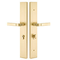 Modern Rectangular Style 2 1 2 X 17 1 2 Keyed Euro 3 5 8 Center To Center By Emtek Products Entry Door Hardware Unlacquered Brass Emtek