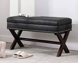 Amazon Com Chairus Pu Leather Storage Entryway Bench Faux Leather Upholstered 36 Inch Bedroom In 2020 Bedroom Bench Seat Entryway Bench Storage Storage Ottoman Bench
