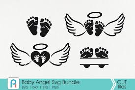 Baby Angel Svg Bundle Baby Memorial Vector Files 483112 Svgs Design Bundles In 2020 Baby Angel Baby Clip Art Baby Svg