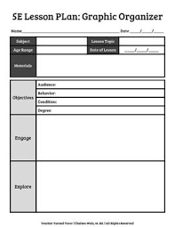 5e Lesson Plan Template Graphic Organizer Lesson Plan Templates Science Lesson Plans Science Lessons