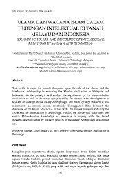 Agama islam memainkan peranan yang penting dalam membina tamadun melayu. Pdf Ulama Dan Wacana Islam Dalam Hubungan Intelektual Di Tanah Melayu Dan Indonesia Islamic Scholars And Discourse Of Intellectual Relations In Malaya And Indonesia Rahimin Affandi Bin Abdul Rahim Khafidz Hamzah