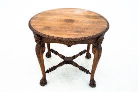 A coffee table is a low table designed to be placed in a sitting area for convenient support of beverages, remote controls, magazines, books (especially large, illustrated coffee table books), decorative objects, and other small items. Round Table Top Coffee Table Western Europe Circa 1920