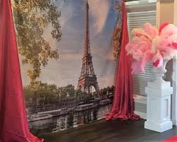 When it comes to decorating i like to look around the house and see if there is anything we already have that can be used the vase and flowers can be any color. Paris Theme Party