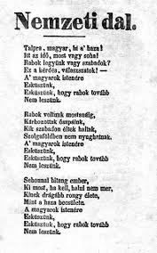 'talpra magyar, hí a haza!itt az idő, most vagy soha!rabok legyünk vagy szabado. Petofi Nemzeti Dala Magyar Irodalomtortenet Kezikonyvtar