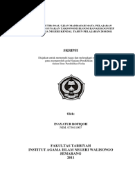 Jadi, nanti kamu hanya melakukan pendaftaran dan pembayaran, setelah itu kamu mengisi formulir nilai rapor dan prestasi non akademik (jika ada) kamu di laman web uin syarif hidayatullah serta. Kisi Kisi