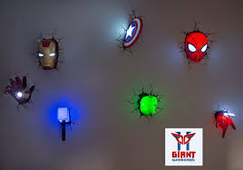 Super Cool Avengers 3d Wall Deco Night Lights For Sale Marvel Bedroom Avengers Room Marvel Room