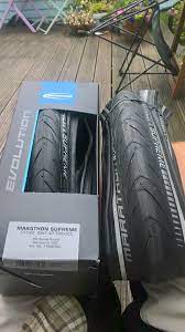 They are incredibly fast and grippy but provide the exceptional durability and puncture protection you've come. Schwalbe Marathon Supreme 700c X 35