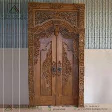 45 desain rumah joglo khas jawa tengah desainrumahnya com. Pintu Ukir Gebyok Jati Setangkep Griya Mebel