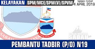 Jawatan kosong 2019 terkini ok? Jawatan Kosong Kerajaan Negeri Sabah Pembantu Tadbir P O Gred N19 Jawatan Kosong Terkini Negeri Sabah