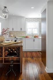 Kitchen Of The Week Hardworking Island In A Timeless Space Hardwood In Kitchen Living Room Wood Floor Kitchen Design Small
