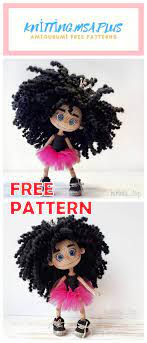 Amigurumi Curly Hair Doll Free Crochet Pattern Amigurumi Amigurumi Oyuncak Bebek Orme Bebekler Sanatsal Oyuncak Bebekler