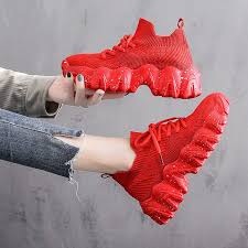 Red high top sneakers womens. Womens Sneakers Red Chunky Shoes For Women Running Shoes Spring 2020 High Top White Sneakers Sapatos De Mujer Platform White Buy At A Low Prices On Joom E Commerce Platform