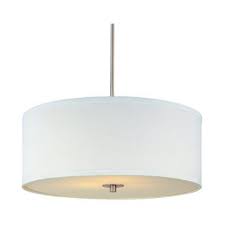 Amazon Com Modern Drum Pendant Light With White Shade In Satin Nickel Finish Lamps Light Fixt Drum Pendant Lighting Modern Drum Pendant Light Pendant Light