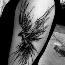 Erkek Ust Kol Karakalem Kartal Dovmesi Upper Arm Tattoo For Men Tatuajes De Pajaros Volando Tatuajes Brazo Tatuajes