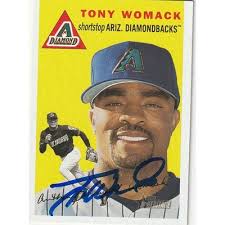 Tony Womack Arizona Diamondbacks 2003 Topps Heritage Card #209 Signed