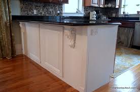 white painted kitchen island & pantry