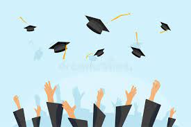 Bluesky abstract background hats are thrown in the air at outdoor wesleyan university graduation middletown conneticut usa circa may 2015. Graduating Students Or Pupil Hands In Gown Throwing Graduation Caps In The Air Flying Academic Hats Throw Mortar Stock Vector Illustration Of Mortar Gown 94431633