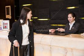 Check in with the receptionist and director of activities when you arrive for the scheduled session. Perkhidmatan Kaunter Penyambut Tetamu Di Hotel Gambar Unduh Gratis Imej 501203506 Format Jpg My Lovepik Com