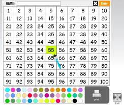 Abcya Interactive Number Chart Abcya 100 Games