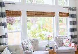 These are child safe cordless woven wood shades. The Blinds Are In Our Cordless Bamboo Woven Blinds The Happy Housie