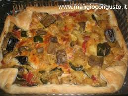 Torta salata con verdure e formaggio, quiche rustica facilissima e buonissima. Torta Salata Con Verdure Miste Grigliate