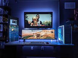 This Is Why We Need Overhead Display Video Game Rooms Laptop Gaming Setup Dream Rooms