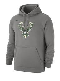 Nike nba milwaukee bucks global game hoodie men's size large genuine bnwt new. Nike Heathered Gray Club Fleece Icon Milwaukee Bucks Hooded Sweatshirt Bucks Pro Shop