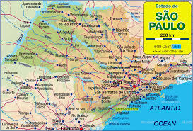 Für sankt paulus) ist die hauptstadt des gleichnamigen bundesstaates und größte stadt brasiliens. Karte Von Sao Paulo Bundesstaat Bundesland Provinz In Brasilien Welt Atlas De