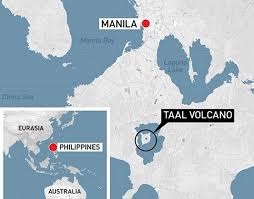  satellite map of taal volcano. In The Philippines A Volcano Called Taal On The Island Of Luzon 50 Km From Manila Erupted On January 12 Spewing Lava On The Ground And Ash And Smoke Into The Sky