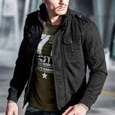 Men S Cotton Jacket Stand Collar Military Coat Windbreaker Black C91867a49kx Mens Lightweight Jacket Mens Outerwear Jacket Cotton Jacket
