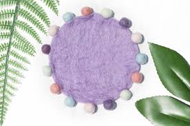 交換禮物民族風森林系羊毛氈杯墊彩虹點點杯墊 莫蘭迪吸水杯墊 omhandmade 杯墊 pinkoi kids rugs decor home decor