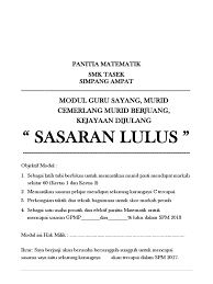 Kalau kita tak faham, habislah kita. Modul Pasti Lulus Kredit