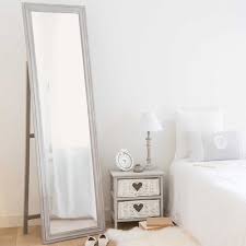 Miroir Psyche En Paulownia Gris Vieilli H 170cm Lyna Rustic Floor Mirrors Home Decor Furniture