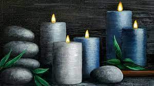 Each blink represents one hour of candle time. Spa Candles Acrylic Painting Live Tutorial Youtube