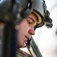 Cadet Chris McDaniel, a selected nominee of the SOAR (Scholarships for  Outstanding Airmen to ROTC), studies at home during the evening. During the  day he attends Regis College to complete an undergraduate