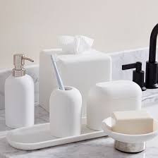 To keep it a bit more simple too, we are just going to list everything in numeric order. Modern Resin Stone Bath Accessories Nickel