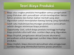 Teori biaya produksi jangka pendek biaya produksi : Teori Biaya Produksi Biaya Atau Ongkos Produksi Merupakan Semua Pengeluaran Yang Dilakukan Oleh Perusahaan Untuk Mendapatkan Faktor Faktor Produksi Dan Ppt Download