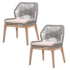 Orient Express Furniture Loom Dining Chair Kd Platinum Set Of 2 Furniture Chair Luxury Home Furniture