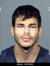 This undated Clark County Detention Center booking photo shows Clinton Wayne  Warrington of Henderson, Nev. He was being held Tuesday, July 25, 2017, at  the Clark County jail in Las Vegas on