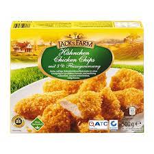 Was kostet vegetarische nuggets bei aldi süd und und was gibt es im sortiment? Jack S Farm Hahnchen Chicken Chips Gunstig Bei Aldi Nord