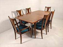 One of the most collected lines of american 20th century furniture. Mid Century Modern Broyhill Dining Set 6 Chairs 2 Leaves Epoch