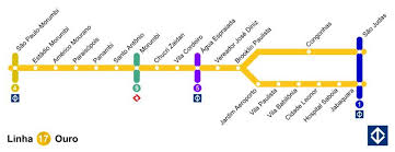 From the airport you can reach the saboia estoril by subway, take the red line to alameda and then change to green line to cais do sodre, where you can catch the train to cascais reaching the monte estoril station. Sao Paulo Monorail Linie 17 Gold Karte Karte Von Sao Paulo Monorail Linie 17 Gold Brasilien