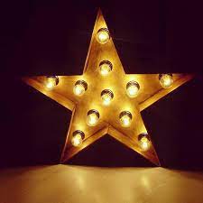 Wall Hanging Marquee Star Light Up Star Large Loft Vintage Retro Star Lamp With Lights Dimmer Marque Star Lamp Light Up Signs Diy Outdoor Lighting