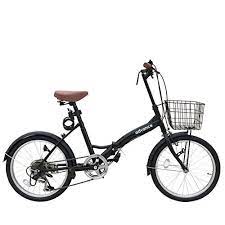 amazon advance 折りたたみ自転車 20インチ カゴ 6段変速 206 2 ブラック advance 折りたたみ自転車