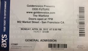 Odd Future Ticket Stub Odd Future Printable Tickets Concert Posters